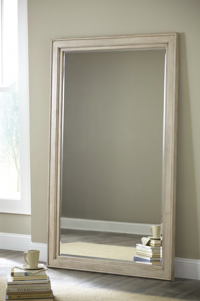 Distressed White Floor Mirror Distressed White Floor Mirror