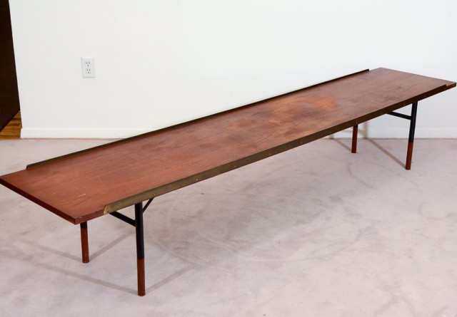 Mid Century Bench With Cushion Mid Century Bench With Cushion