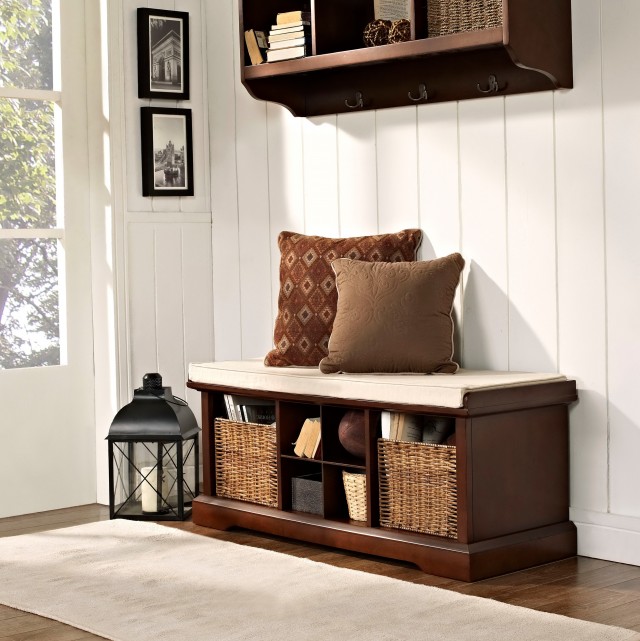 Mudroom Storage Bench With Hooks Mudroom Storage Bench With Hooks