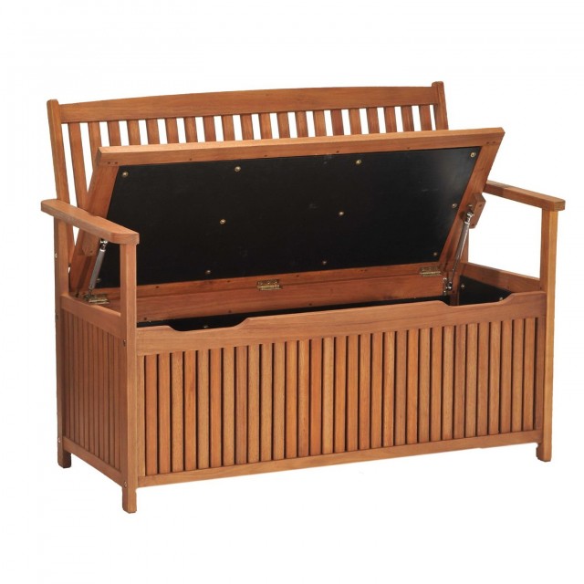 Wooden Garden Bench With Storage Wooden Garden Bench With Storage