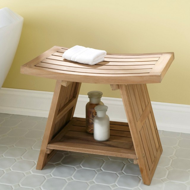 Broyhill Teak Shower Bench Broyhill Teak Shower Bench