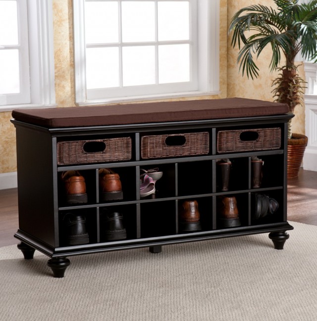 Entryway Bench With Shoe Storage Entryway Bench With Shoe Storage