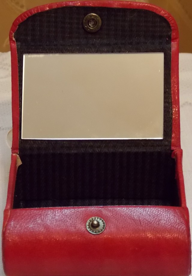 Leather Lipstick Case With Mirror Leather Lipstick Case With Mirror