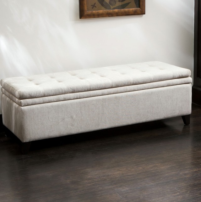 Long Storage Bench With Cushion