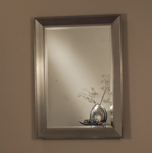 Modern Silver Framed Mirror Modern Silver Framed Mirror