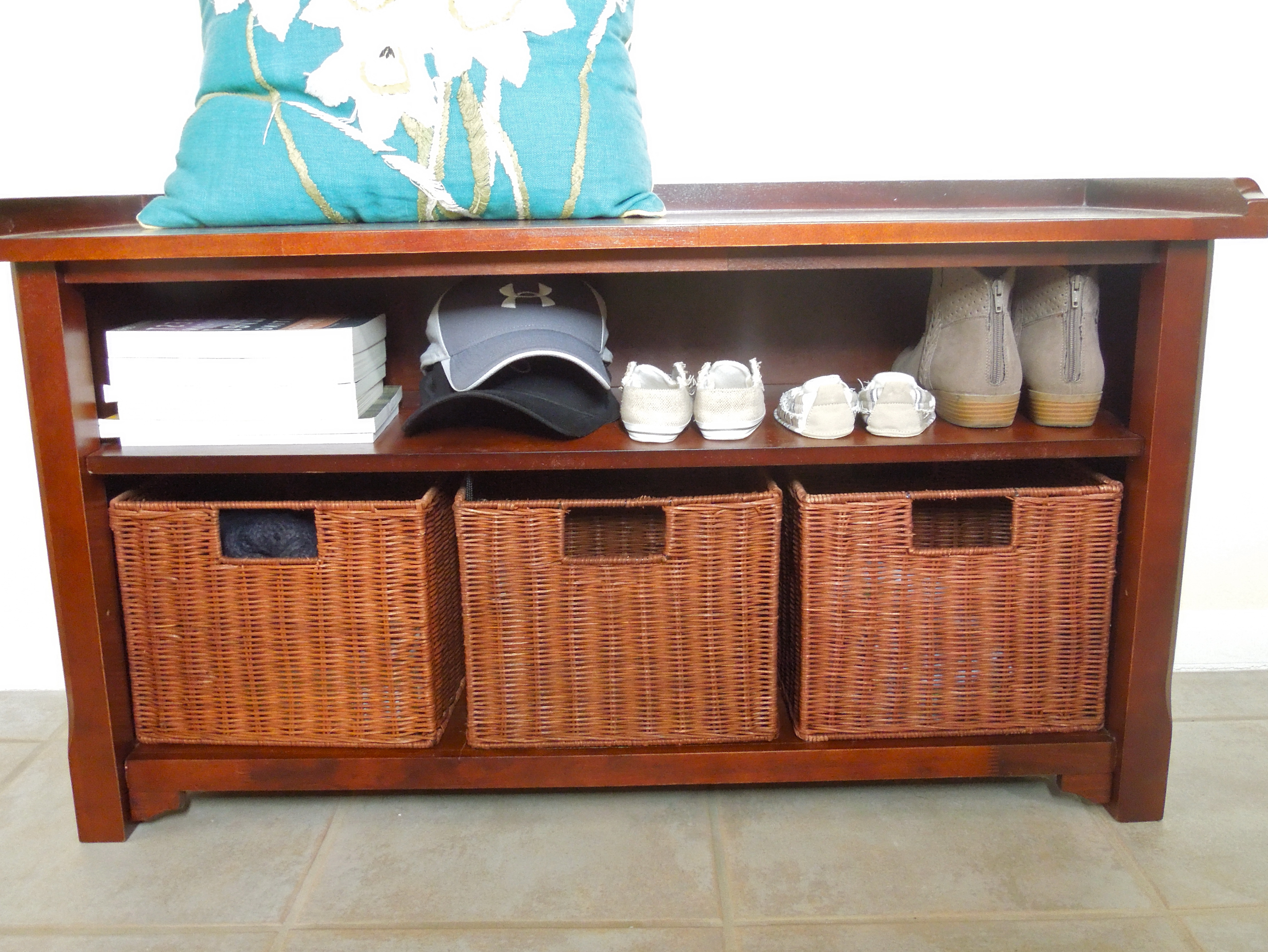 Pottery Barn Entryway Bench And Shelf