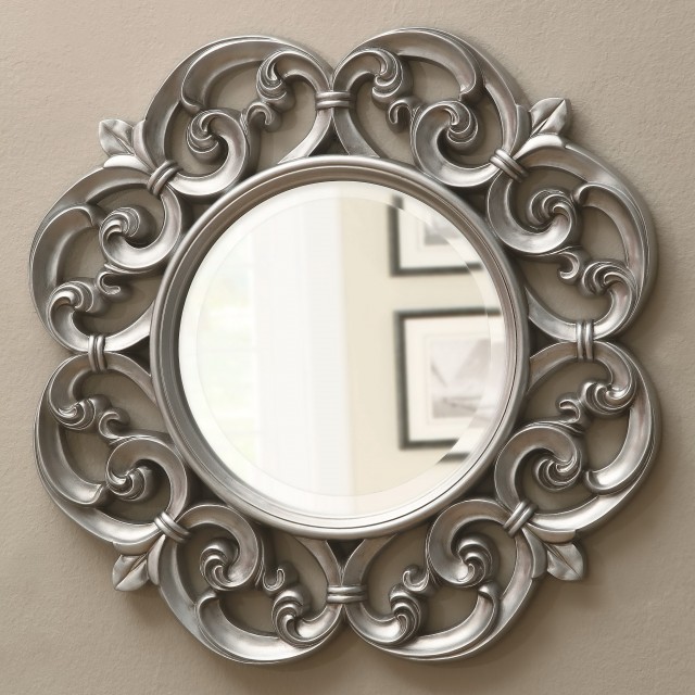 Round Silver Framed Mirror Round Silver Framed Mirror