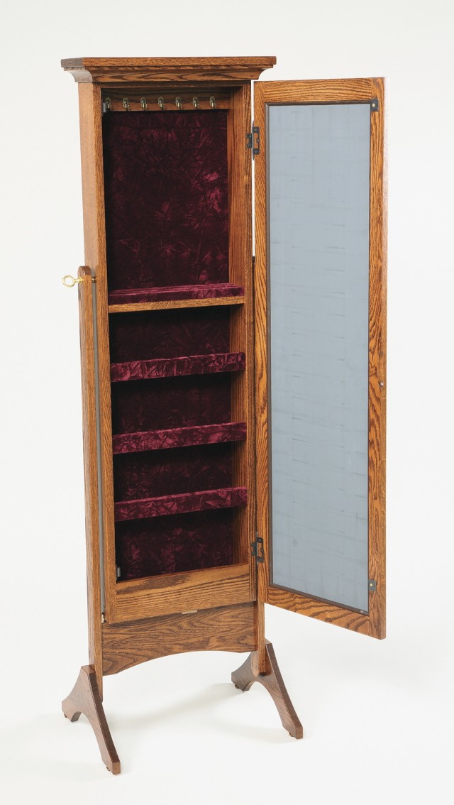 Standing Jewelry Armoire With Mirror Standing Jewelry Armoire With Mirror