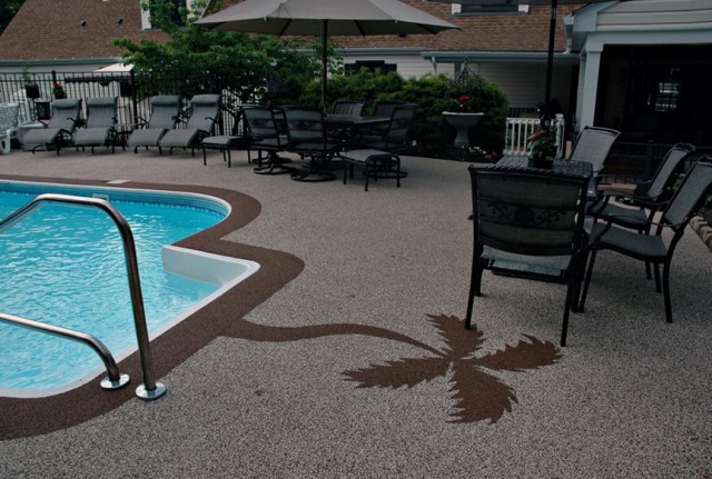 Rubber Pool Deck Covering Rubber Pool Deck Covering
