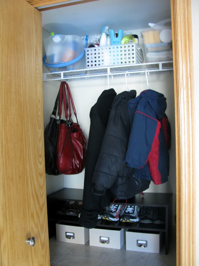 Small Coat Closet Organization Small Coat Closet Organization