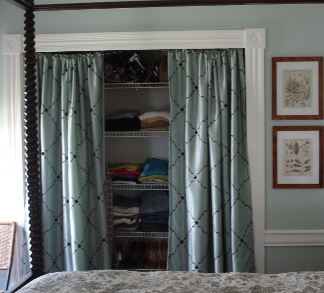 Hanging Curtains As Closet Doors Hanging Curtains As Closet Doors