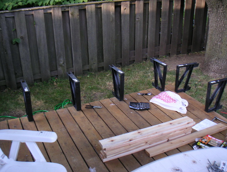 Metal Deck Bench Brackets Home Design Ideas