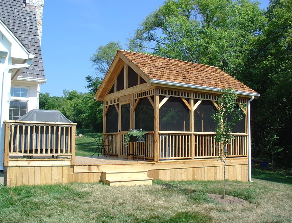 Screened Gazebo For Deck Home Design Ideas Screened Gazebo For Deck
