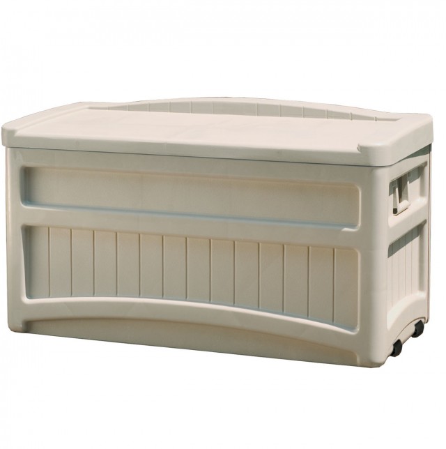 Suncast Deck Box With Seat And Wheels Suncast Deck Box With Seat And Wheels
