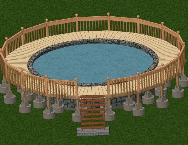 Deck Building Plans For Above Ground Pools