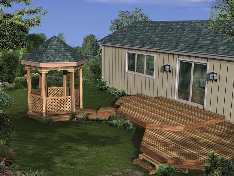 Deck Plans With Attached Gazebo Home Design Ideas