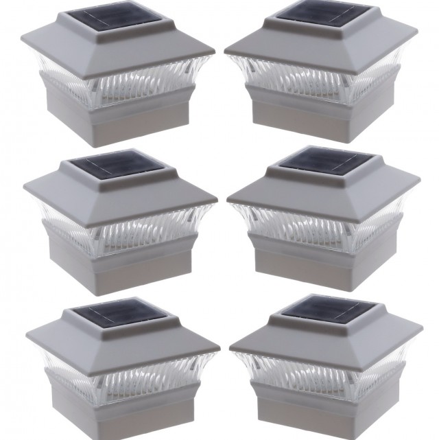 Deck Post Solar Lights White Deck Post Solar Lights White