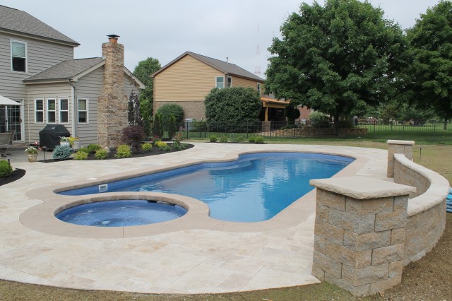 Noce Travertine Pool Deck Noce Travertine Pool Deck