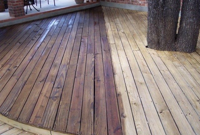 Staining A Deck Before And After Staining A Deck Before And After