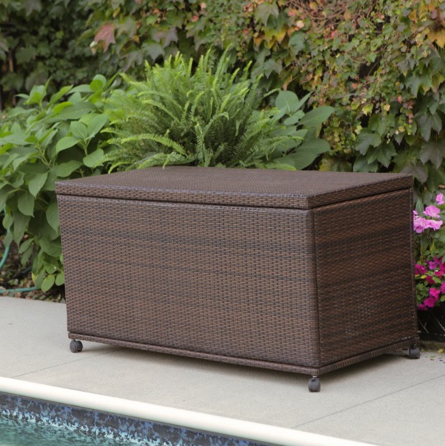 Suncast Resin Wicker Deck Box (99 Gallon) Suncast Resin Wicker Deck Box (99 Gallon)