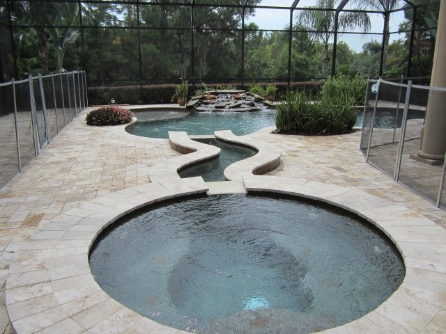 Walnut Travertine Pool Deck Walnut Travertine Pool Deck