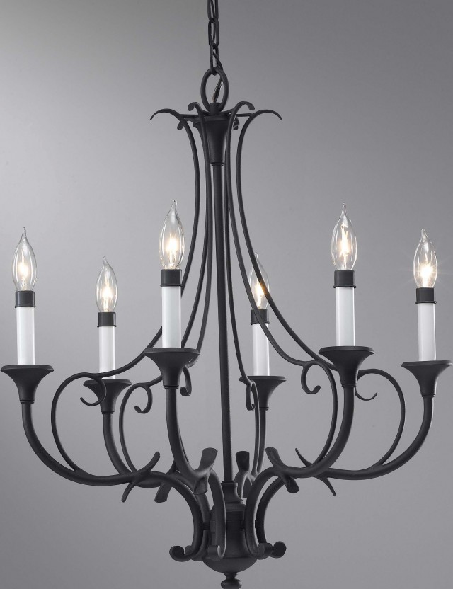 Black Rod Iron Chandelier Black Rod Iron Chandelier