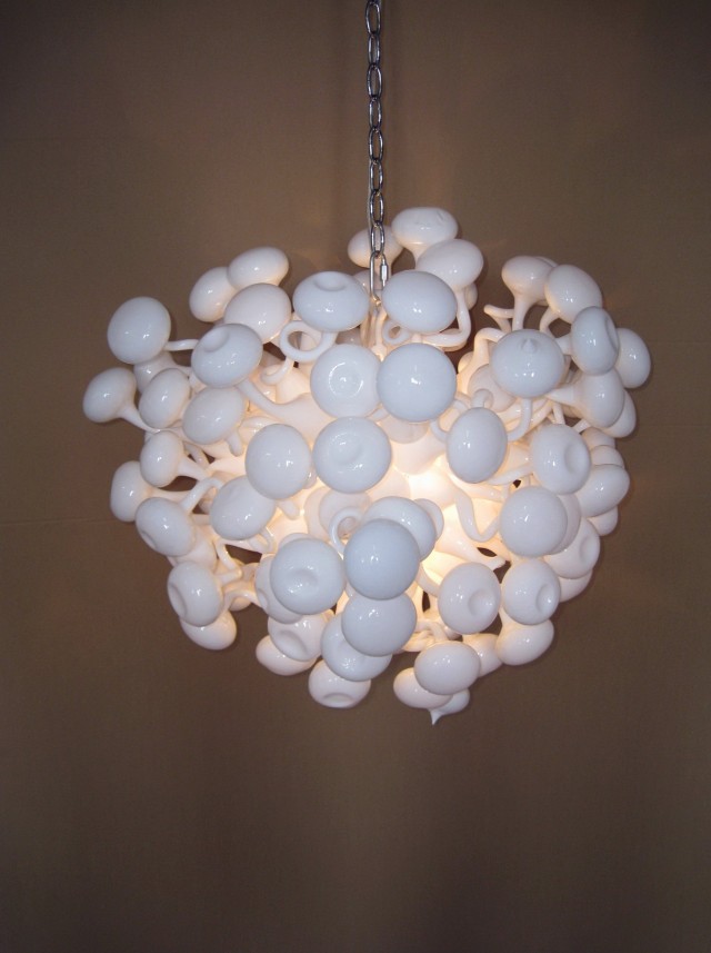 Blown Glass Ball Chandelier Blown Glass Ball Chandelier