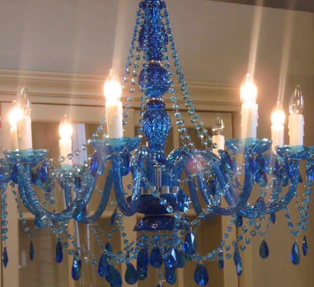 Blue Crystal Chandelier Light Blue Crystal Chandelier Light