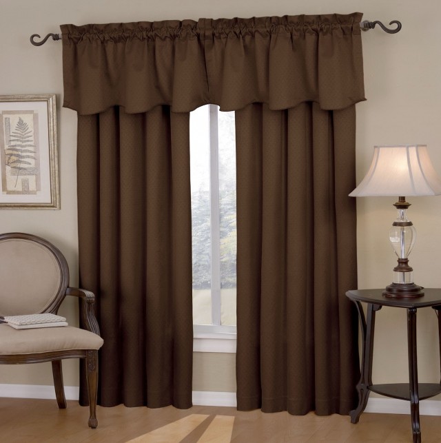 Color Block Curtains Brown Color Block Curtains Brown