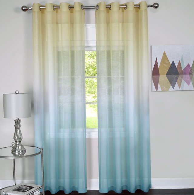 Color Block Grommet Curtains Color Block Grommet Curtains