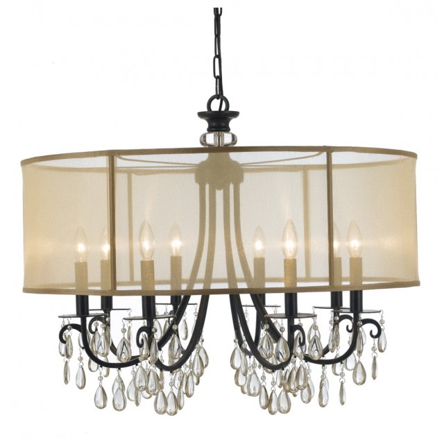 Drum Shade Chandeliers With Crystals Drum Shade Chandeliers With Crystals