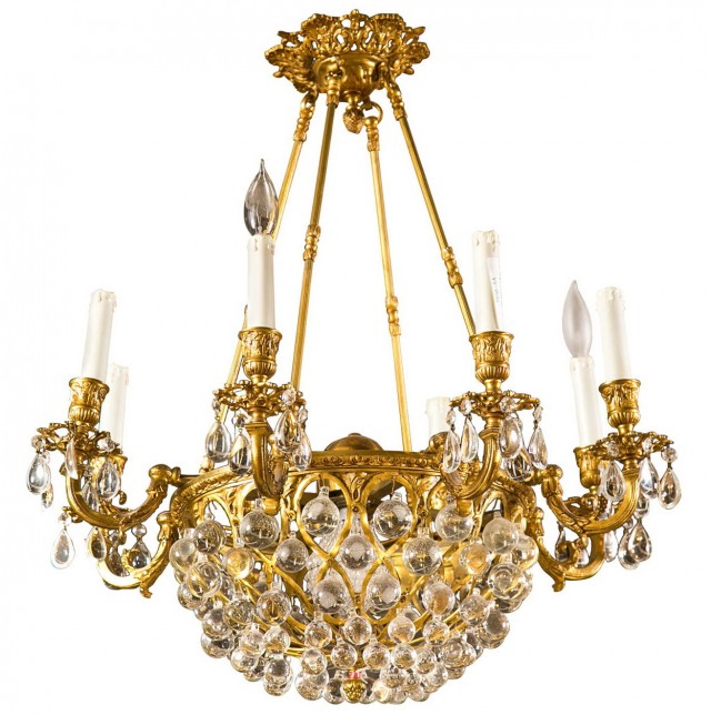 French Empire Style Crystal Chandelier French Empire Style Crystal Chandelier