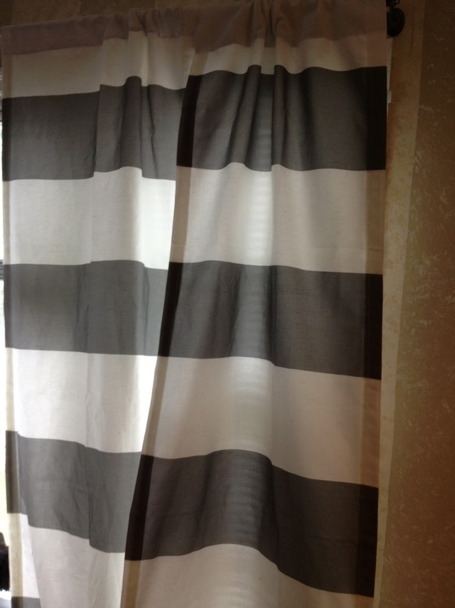 Gray And White Horizontal Striped Curtains Gray And White Horizontal Striped Curtains