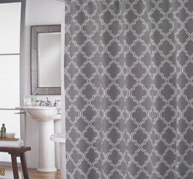 Gray And White Shower Curtains Gray And White Shower Curtains