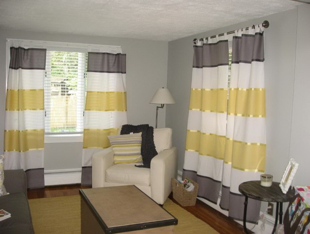 Gray And Yellow Striped Curtains Gray And Yellow Striped Curtains