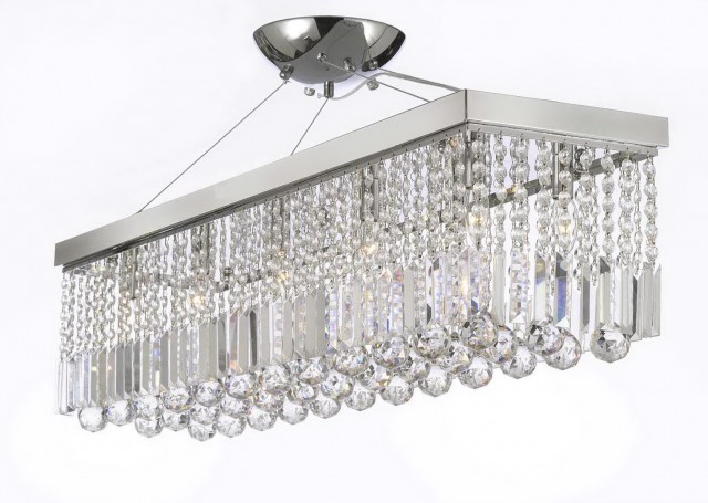 Habitat Linear Crystal Chandelier Habitat Linear Crystal Chandelier