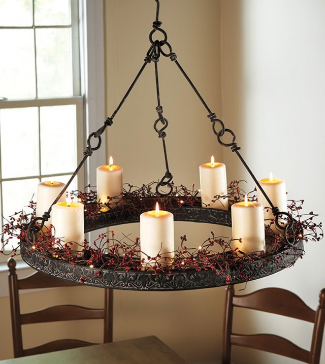 Hanging Chandelier With Candles Hanging Chandelier With Candles