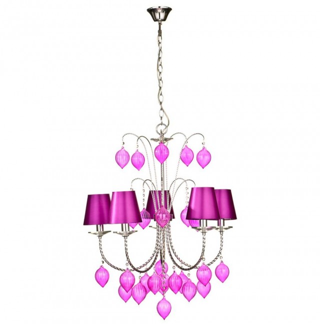 Hot Pink Crystal Chandelier Hot Pink Crystal Chandelier