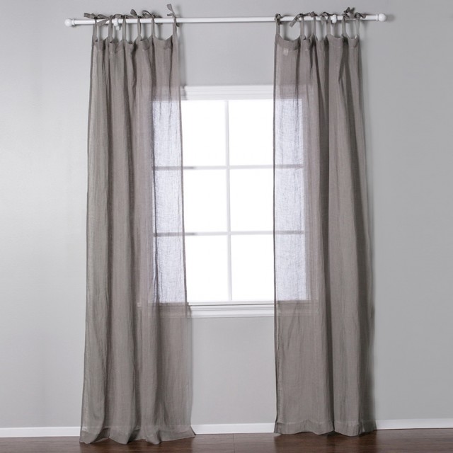 Linen Tie Top Curtain Panels Linen Tie Top Curtain Panels