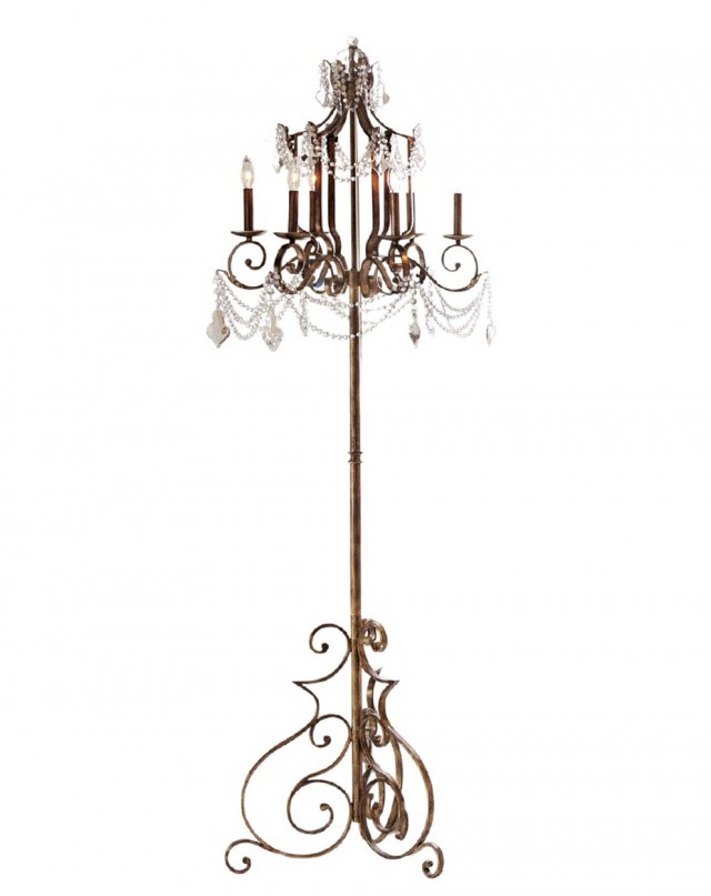 Modern Crystal Chandelier Floor Lamp Black Modern Crystal Chandelier Floor Lamp Black