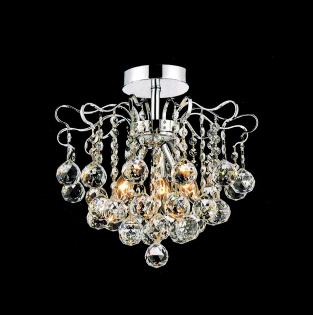Nerisa Chrome Crystal Flush Mount Chandelier Nerisa Chrome Crystal Flush Mount Chandelier