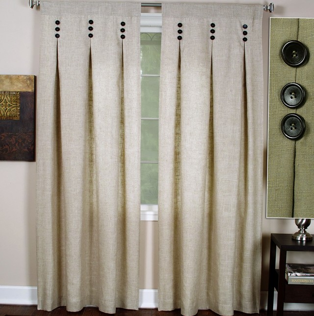 Pinch Pleat Curtains With Buttons Pinch Pleat Curtains With Buttons