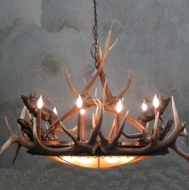 Real Elk Antler Chandelier Real Elk Antler Chandelier