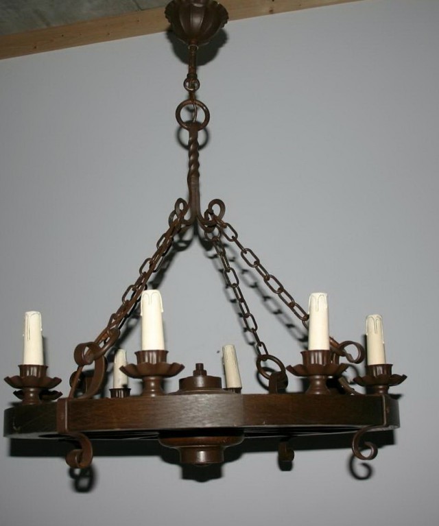 Round Wrought Iron Chandelier Round Wrought Iron Chandelier