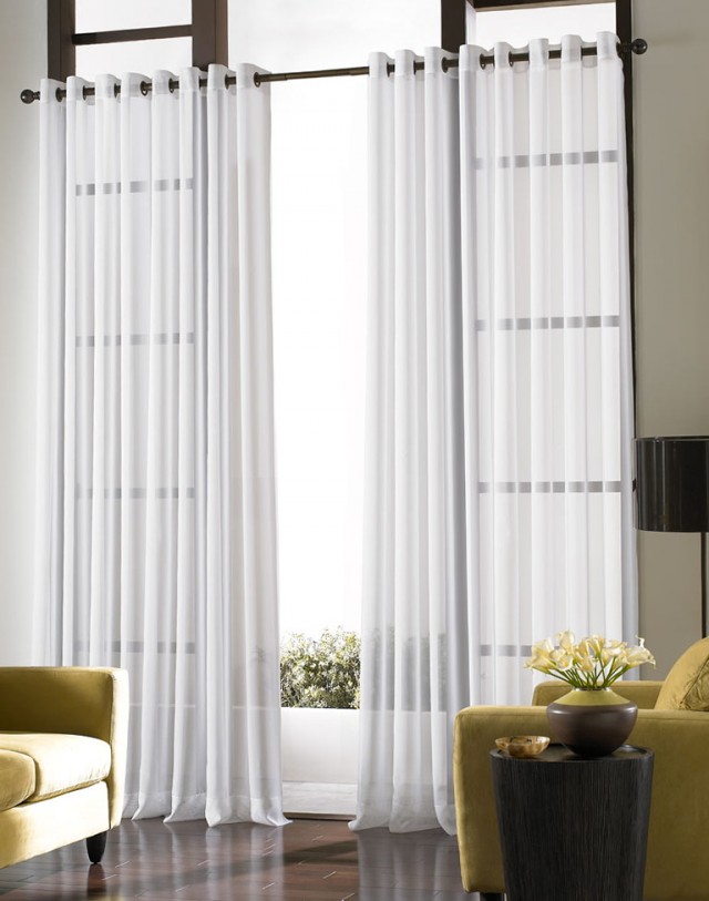 White Sheer Curtains With Designs White Sheer Curtains With Designs