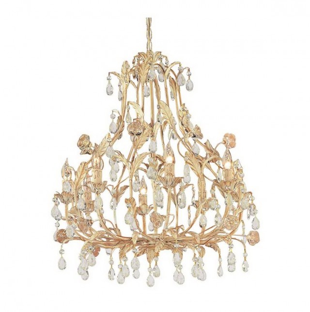 Wrought Iron And Crystal Chandelier Wrought Iron And Crystal Chandelier