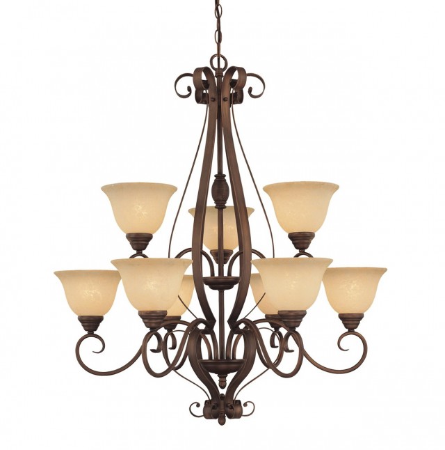 9 Light Chandelier Bronze 9 Light Chandelier Bronze