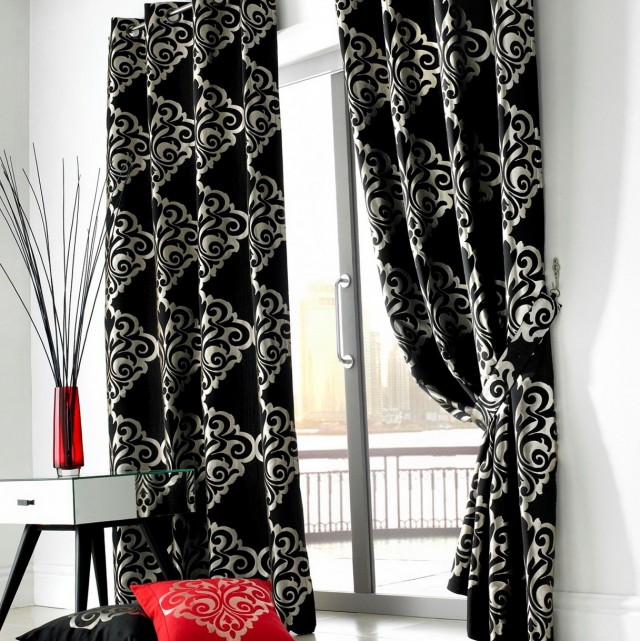 Black And White Grommet Curtains Black And White Grommet Curtains