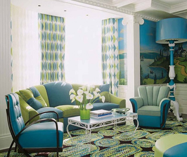 Blue And Green Patterned Curtains Blue And Green Patterned Curtains