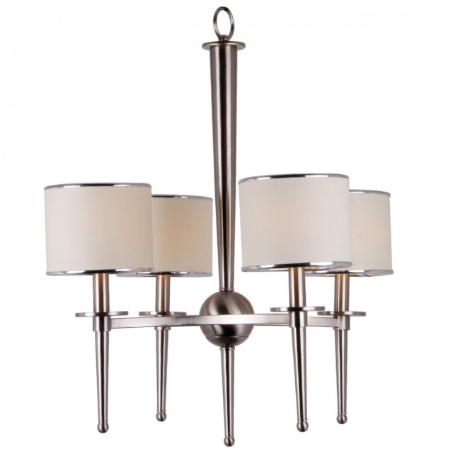 Brushed Nickel Chandelier With Fabric Shades Brushed Nickel Chandelier With Fabric Shades